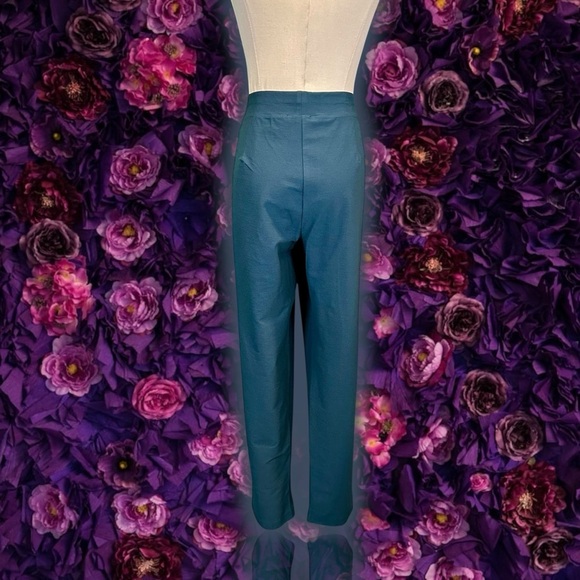 Eileen Fisher ‘Washable Stretch Crepe Straight Pant’ in Deep Teal Blue Size M - Picture 9 of 11